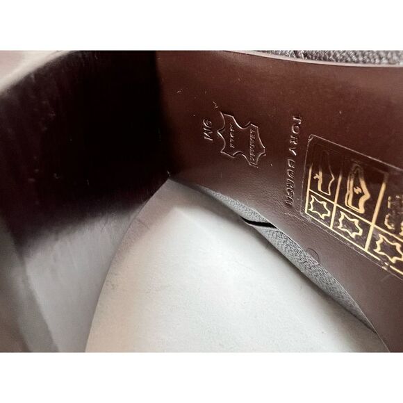 TORY BURCH Buckled pebbled-leather boots brown size 9 - Picture 11 of 11